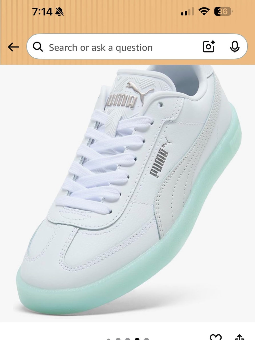 Puma Women’s White Feather Gray Low-Top Sneaker 👟